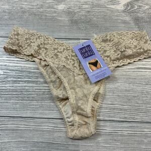 NWT Hanky Panky Original Rise Thong OS Sand Nude Beige 4811N